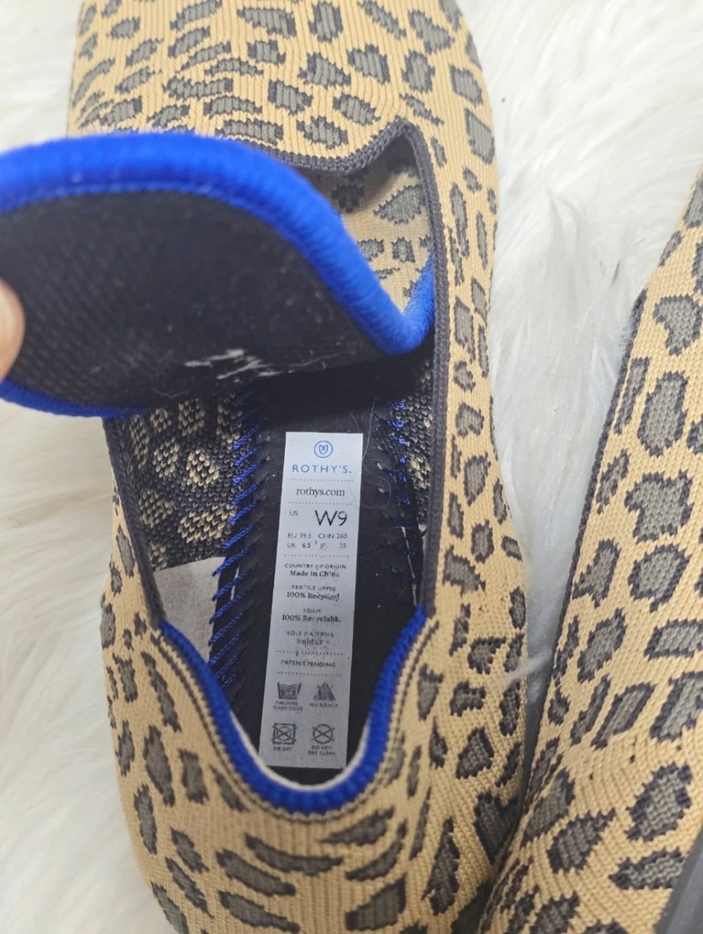 Rothy's The Loafer Women's Leopard Print Knit Slip On Shoes Flats Size 9 - Picture 6 of 7